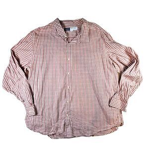 OLD NAVY Men's Cotton/Spandex Checked Button Down Shirt 4XL Tall Built in Flex
